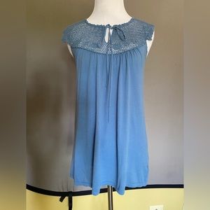 Blue Crochet Banana Republic Tank Size Small